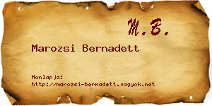 Marozsi Bernadett névjegykártya